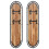 Berkfield Wall-mounted Coat Racks with 4 Hooks 2 pcs Solid Wood Acacia 1