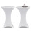 Berkfield Standing Table Cover ò80 cm White Stretch 4 pcs 2