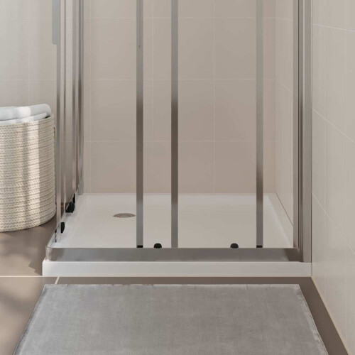 Berkfield Square ABS Shower Base Tray White 80x80 cm 2