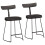 Berkfield Bar Stools 2 pcs Black 49x43x79 cm Solid Wood Mango 1