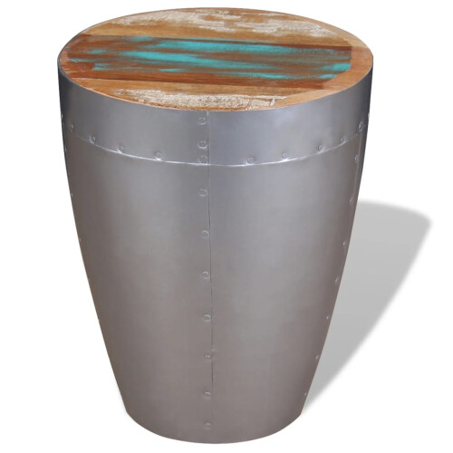 Berkfield Aviator Stool Solid Reclaimed Wood 1