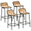 Berkfield Bar Stools 4 pcs 46x35.5x80 cm Solid Wood Rough Mango 1