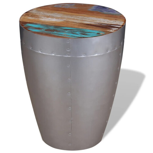 Berkfield Aviator Stool Solid Reclaimed Wood 2