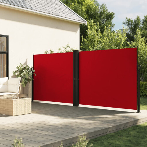 Berkfield Retractable Side Awning Red 160x1000 cm