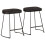 Berkfield Bar Stools 2 pcs Black 46x38x52 cm Solid Wood Mango 1