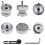 Berkfield Badge Maker Machine with Circle Cutter Rotate Punch 25 mm 8