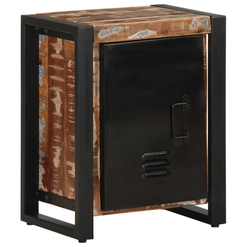 Berkfield Bedside Cabinet Multicolour 40x30x51 cm Solid Wood Reclaimed