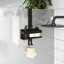 Berkfield Hanging Shower Caddy Matt Black Brushed 304 Stainless Steel