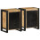 Berkfield Bedside Cabinets 2 pcs Solid Rough Wood Mango 1
