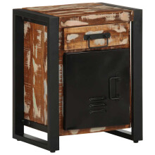Berkfield Bedside Cabinet Multicolour 40x30x50 cm Solid Wood Reclaimed