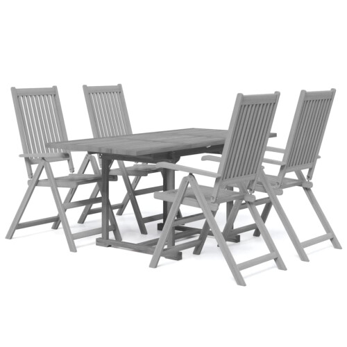Berkfield 5 Piece Garden Dining Set Solid Wood Acacia 1