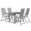 Berkfield 5 Piece Garden Dining Set Solid Wood Acacia 3