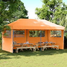 Berkfield Foldable Party Tent Pop-Up with 3 Sidewalls Orange