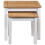 Berkfield Nesting Tables 2 pcs White Solid Pine Wood Panama Range 4