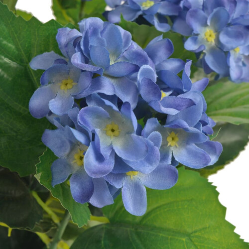Berkfield Artificial Hydrangea Plant with Pot 60 cm Blue 1