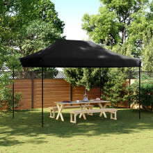 Berkfield Foldable Party Tent Pop-Up Black 440x292x315 cm