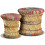 Berkfield Stools with Chindi Details 2 pcs Multicolour Bamboo 3