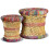 Berkfield Stools with Chindi Details 2 pcs Multicolour Bamboo 4