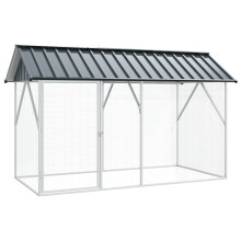 Berkfield Bird Cage Anthracite 227 x 112 x 141 cm Galvanised Steel