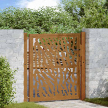 Berkfield Garden Gate 100x100 cm Weathering Steel Trace Design