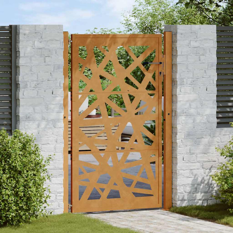 Berkfield Garden Gate 100X150 Cm Weathering Steel Light Design 3381235758377