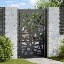Berkfield Garden Gate Black 100x150 cm Steel Light Design