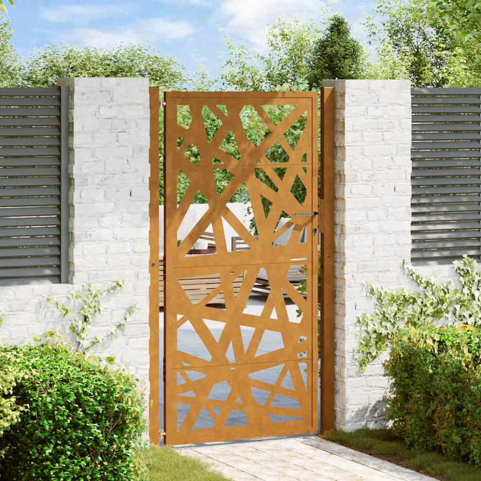 Berkfield Garden Gate 100X175 Cm Weathering Steel Light Design 1095235853285