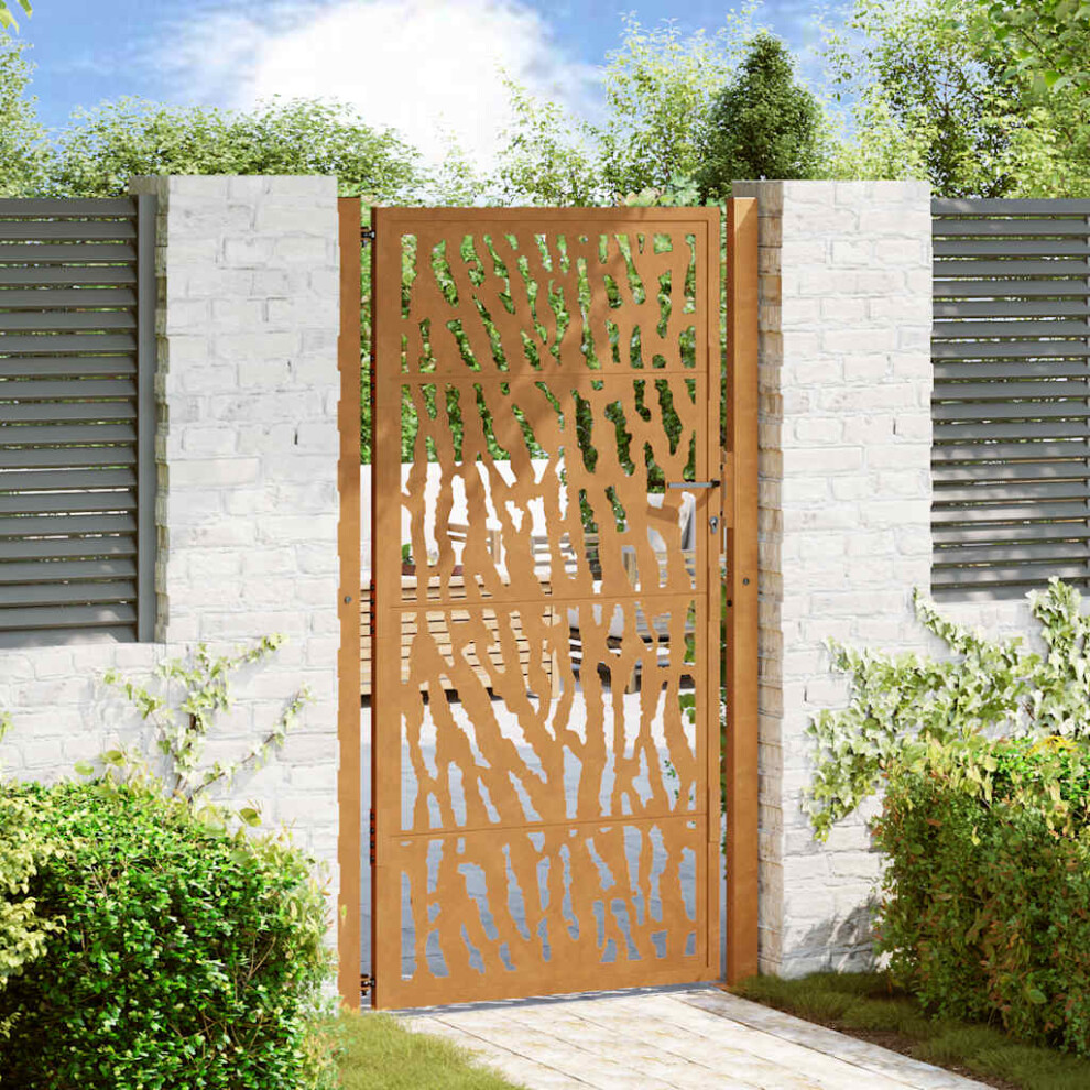 Berkfield Garden Gate 100X175 Cm Weathering Steel Trace Design 7554424368305