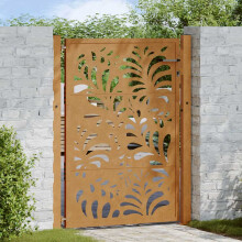Berkfield Garden Gate 100x125 cm Weathering Steel Wave Design