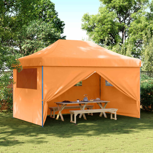 Berkfield Foldable Party Tent Pop-Up with 4 Sidewalls Orange