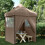 Berkfield Foldable Party Tent Pop-Up with 4 Sidewalls Brown 1