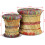 Berkfield Stools with Chindi Details 2 pcs Multicolour Bamboo 10