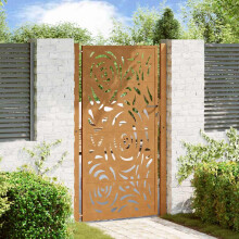 Berkfield Garden Gate 100x200 cm Weathering Steel Flame Design