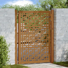 Berkfield Garden Gate 100x150 cm Weathering Steel Cross Design