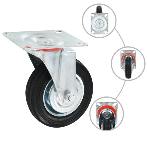 Berkfield 8 pcs Swivel Casters 100 mm 1