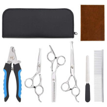 Berkfield 6 Piece Dog Grooming Scissors Set Stainless Steel