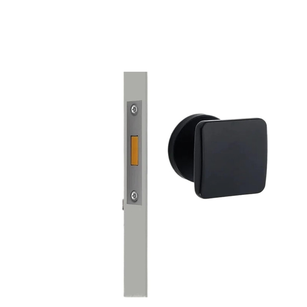 Black Zinc Alloy Invisible Keyless Door Lock Singlesided Hidden Design For 35Â50Mm Doors 9351714784115