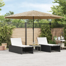 Berkfield Garden Parasol with Steel Pole Brown 388x388x248 cm