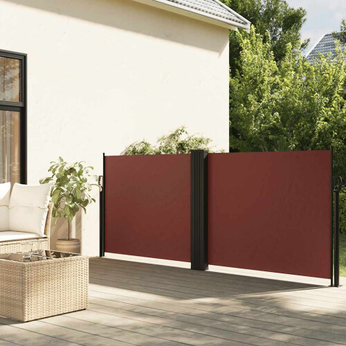 Berkfield Retractable Side Awning Brown 120x1200 cm