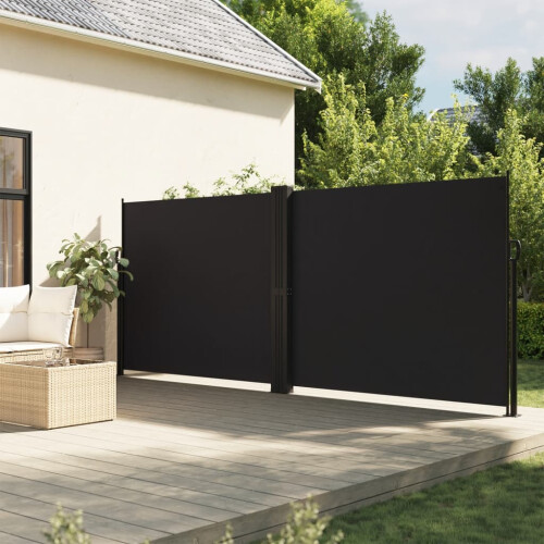 Berkfield Retractable Side Awning Black 160x1200 cm