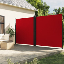 Berkfield Retractable Side Awning Red 200x1200 cm