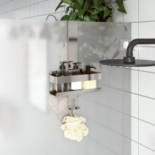 Berkfield Hanging Shower Caddy Brushed 304 Stainless Steel