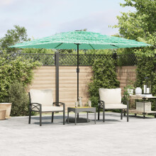 Berkfield Garden Parasol with Steel Pole Green 290x290x238 cm