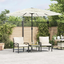 Berkfield Garden Parasol with Steel Pole White 248x248x248 cm