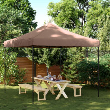 Berkfield Foldable Party Tent Pop-Up Brown 292x292x315 cm