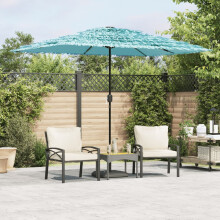 Berkfield Garden Parasol with Steel Pole Blue 300x200x250 cm