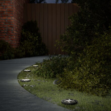 Berkfield Solar Ground Lights with Ground Spikes Outdoor 4 pcs Warm White
