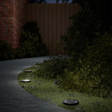 Berkfield Solar Ground Lights with Ground Spikes Outdoor 12 pcs Warm White