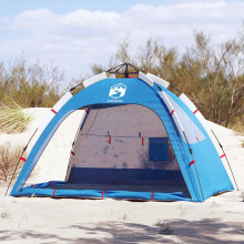 Berkfield Beach Tent 2-Person Azure Blue Quick Release Waterproof