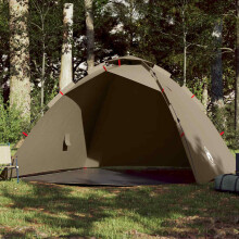 Berkfield Fishing Tent 4-Person Brown Quick Release